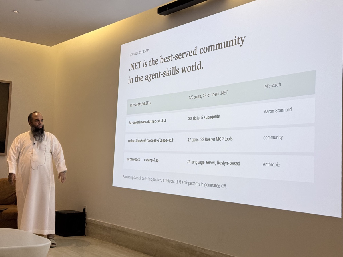 Photo from First .NET Riyadh meetup